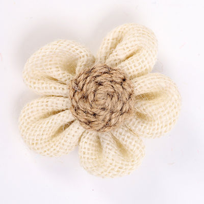 8cm Hoa ruy lông dẻo màu cam màu đen Hoa dây jute