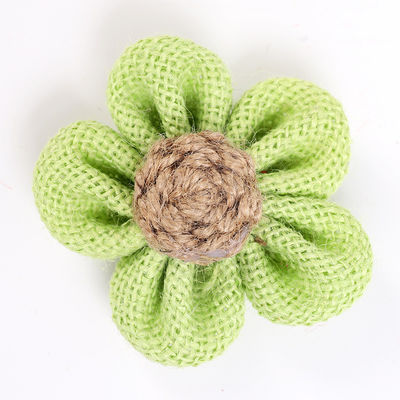 8cm Hoa ruy lông dẻo màu cam màu đen Hoa dây jute
