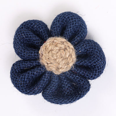 8cm Hoa ruy lông dẻo màu cam màu đen Hoa dây jute