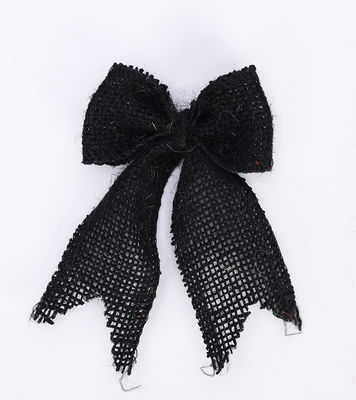 8cm*11cm Jute Ribbon Bow Green Rose trang trí Burlap Ribbon Bow