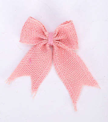 8cm*11cm Jute Ribbon Bow Green Rose trang trí Burlap Ribbon Bow