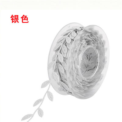 Polyester Leaf Ribbon Ultrasonic Red Poly Ribbon cho trang trí đám cưới