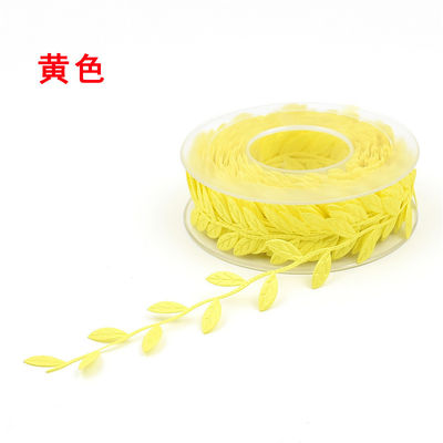 Polyester Leaf Ribbon Ultrasonic Red Poly Ribbon cho trang trí đám cưới