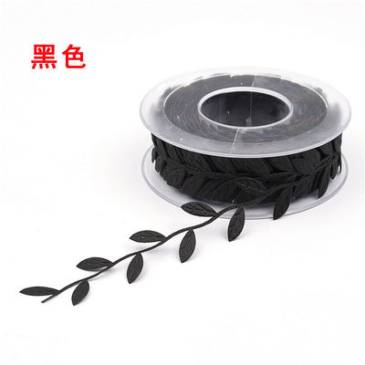 Polyester Leaf Ribbon Ultrasonic Red Poly Ribbon cho trang trí đám cưới