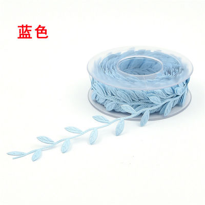 Polyester Leaf Ribbon Ultrasonic Red Poly Ribbon cho trang trí đám cưới