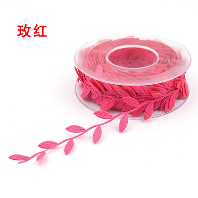 Polyester Leaf Ribbon Ultrasonic Red Poly Ribbon cho trang trí đám cưới