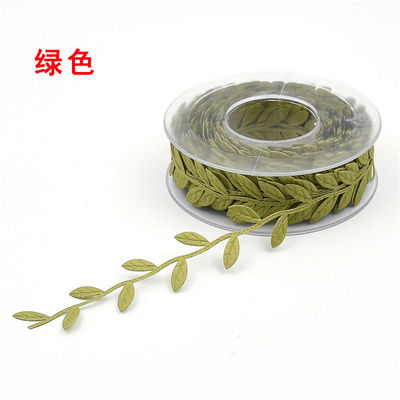 Polyester Leaf Ribbon Ultrasonic Red Poly Ribbon cho trang trí đám cưới