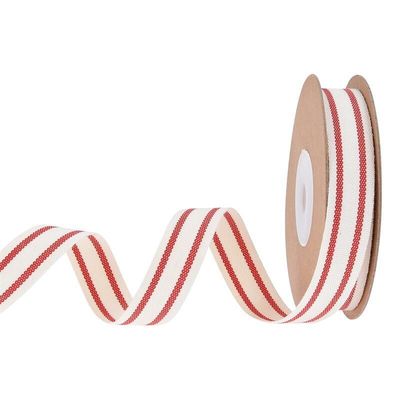 ISO14001 Ribbon Cotton 15mm-38mm Ribbon đen và trắng