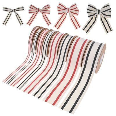 ISO14001 Ribbon Cotton 15mm-38mm Ribbon đen và trắng