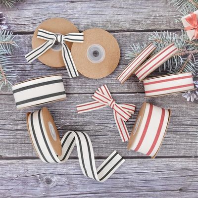 ISO14001 Ribbon Cotton 15mm-38mm Ribbon đen và trắng