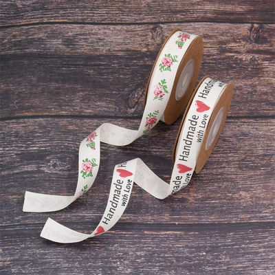 15mm * 10m Hoa Burlap Ribbon OEM ODM Custom In ấn Ribbon Rolls
