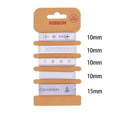 ODM Polyester Ribbon 2mm 10mm 15mm Christmas Gift Wrap Ribbon
