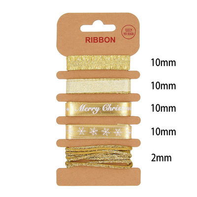 ODM Polyester Ribbon 2mm 10mm 15mm Christmas Gift Wrap Ribbon