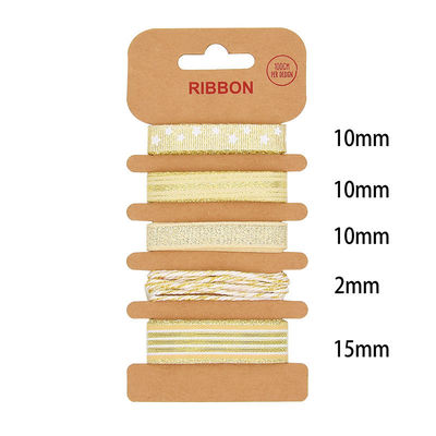 ODM Polyester Ribbon 2mm 10mm 15mm Christmas Gift Wrap Ribbon