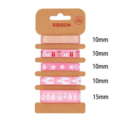 ODM Polyester Ribbon 2mm 10mm 15mm Christmas Gift Wrap Ribbon