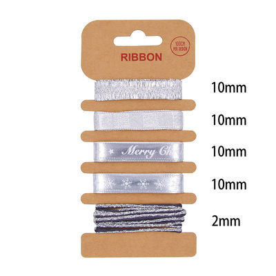 ODM Polyester Ribbon 2mm 10mm 15mm Christmas Gift Wrap Ribbon
