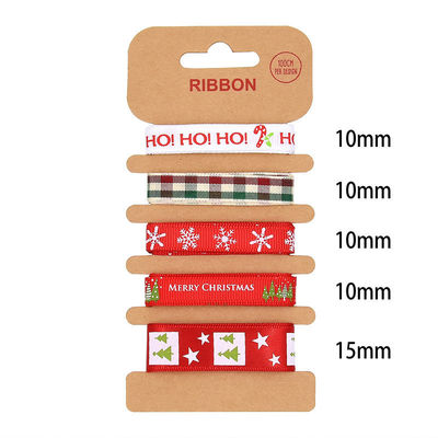 ODM Polyester Ribbon 2mm 10mm 15mm Christmas Gift Wrap Ribbon