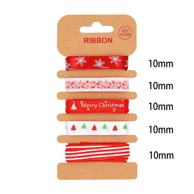 ODM Polyester Ribbon 2mm 10mm 15mm Christmas Gift Wrap Ribbon