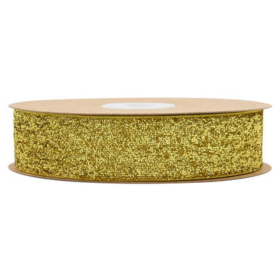 25mm Shinny Glitter Velvet Ribbon sơn Olive Green Velvet Ribbon