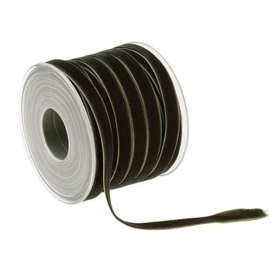 10mm * 20Y Elastic Velvet Ribbon Pink Velvet Wired Ribbon ISO9001
