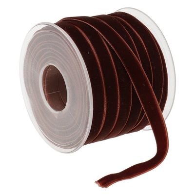 10mm * 20Y Elastic Velvet Ribbon Pink Velvet Wired Ribbon ISO9001