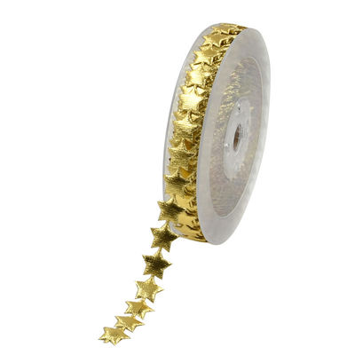 15mm * 15m siêu âm Star Wired Ribbon Đơn giản mô hình Jacquard Ribbon