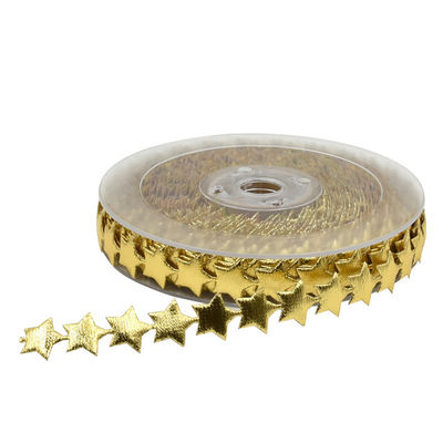 15mm * 15m siêu âm Star Wired Ribbon Đơn giản mô hình Jacquard Ribbon