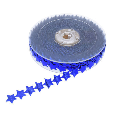 15mm * 15m siêu âm Star Wired Ribbon Đơn giản mô hình Jacquard Ribbon