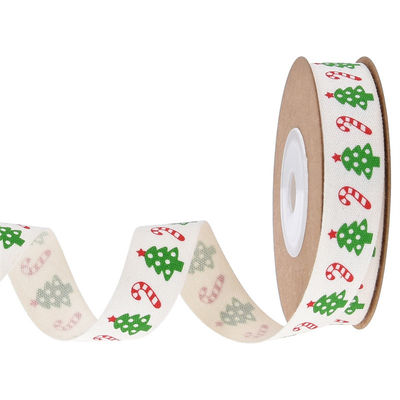 15mm*3y Christmas Gift Ribbon Băng giấy bông màu trắng