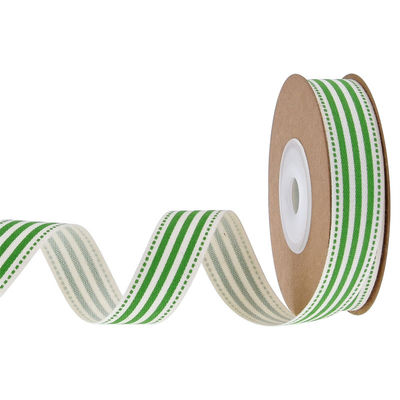 15mm*3y Christmas Gift Ribbon Băng giấy bông màu trắng
