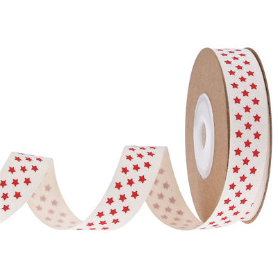 15mm*3y Christmas Gift Ribbon Băng giấy bông màu trắng