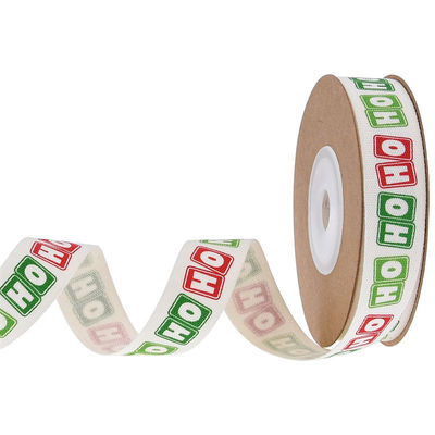 15mm*3y Christmas Gift Ribbon Băng giấy bông màu trắng