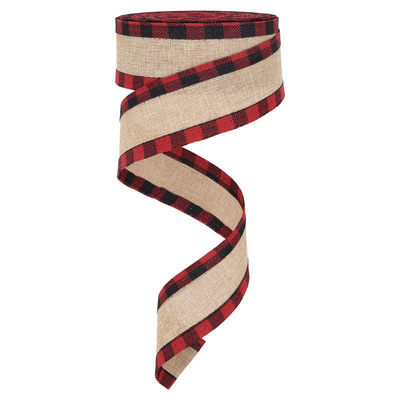 40mm &amp; 63mm * 10y Jute Gattice Ribbon Biodegradable Gattice Burlap Ribbon