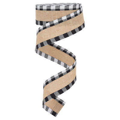 40mm &amp; 63mm * 10y Jute Gattice Ribbon Biodegradable Gattice Burlap Ribbon