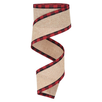 40mm &amp; 63mm * 10y Jute Gattice Ribbon Biodegradable Gattice Burlap Ribbon