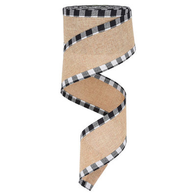 40mm &amp; 63mm * 10y Jute Gattice Ribbon Biodegradable Gattice Burlap Ribbon