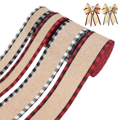 40mm &amp; 63mm * 10y Jute Gattice Ribbon Biodegradable Gattice Burlap Ribbon