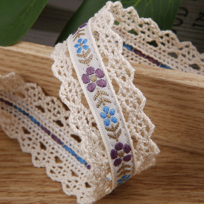 2.5cm Dây mỏng Flroal Jacquard Ribbon Gift Packing Polyester Ribbon để đóng gói