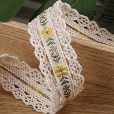 2.5cm Dây mỏng Flroal Jacquard Ribbon Gift Packing Polyester Ribbon để đóng gói