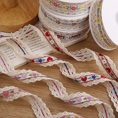 2.5cm Dây mỏng Flroal Jacquard Ribbon Gift Packing Polyester Ribbon để đóng gói