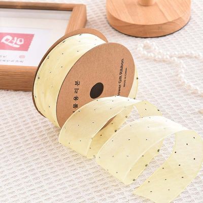 4cm*18m Shinny Diamond Polyester Organza Ribbon High Quality Gift Ribbon