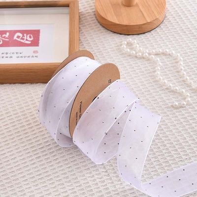 4cm*18m Shinny Diamond Polyester Organza Ribbon High Quality Gift Ribbon