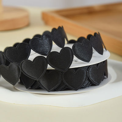 1.5cm*9m 2.5cm*9m Heart Shape Valentine's Day Polyester Gift Ribbon Để đóng gói quà tặng sang trọng
