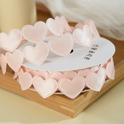 1.5cm*9m 2.5cm*9m Heart Shape Valentine's Day Polyester Gift Ribbon Để đóng gói quà tặng sang trọng