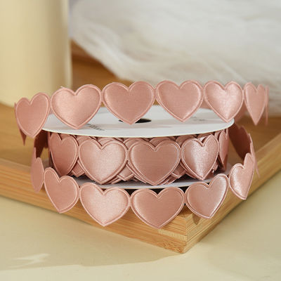 1.5cm*9m 2.5cm*9m Heart Shape Valentine's Day Polyester Gift Ribbon Để đóng gói quà tặng sang trọng