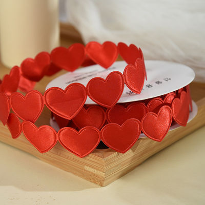 1.5cm*9m 2.5cm*9m Heart Shape Valentine's Day Polyester Gift Ribbon Để đóng gói quà tặng sang trọng