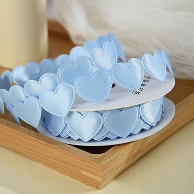 1.5cm*9m 2.5cm*9m Heart Shape Valentine's Day Polyester Gift Ribbon Để đóng gói quà tặng sang trọng
