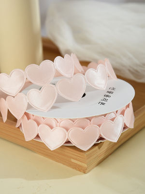 1.5cm*9m 2.5cm*9m Heart Shape Valentine's Day Polyester Gift Ribbon Để đóng gói quà tặng sang trọng