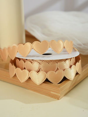 1.5cm*9m 2.5cm*9m Heart Shape Valentine's Day Polyester Gift Ribbon Để đóng gói quà tặng sang trọng