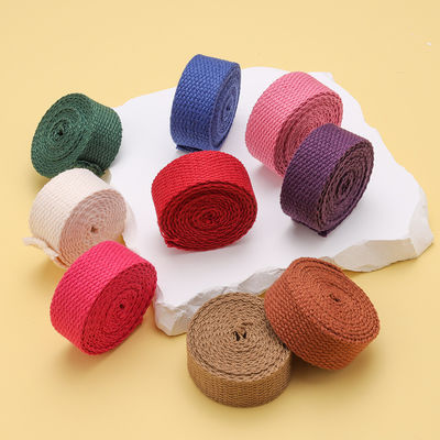 20mm-50mm đậm polyester Cotton Webbing School Bag Ba lô túi xách túi xách Canvas Strap Màu cứng Đơn giản dệt dây đai